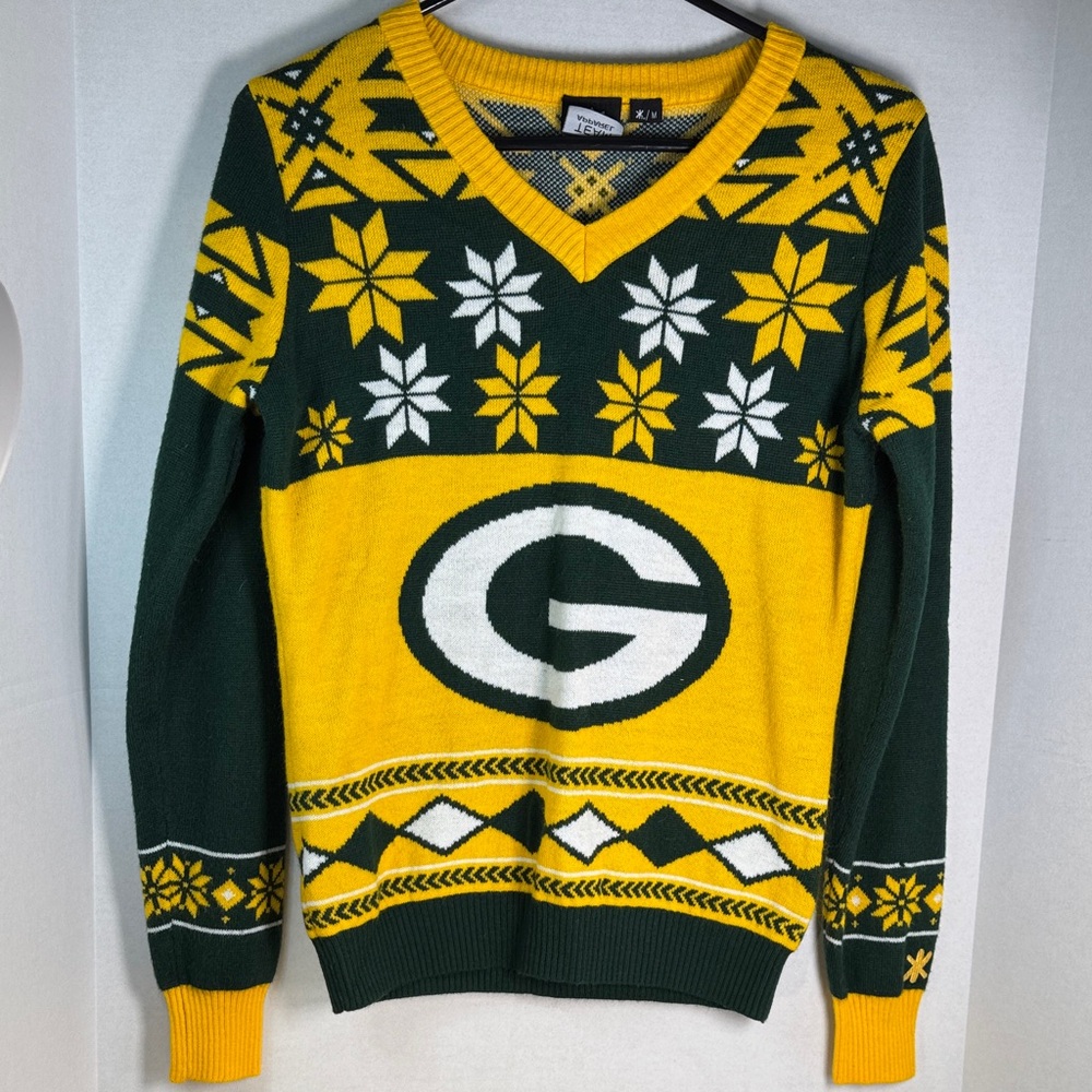 Green Bay Packers Winter Sweater, Official NFL Womens, sz M (fits Small)